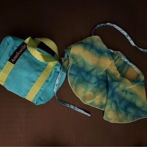 American Girl Teal and Lime Bag with Tie-Dye dance shirt